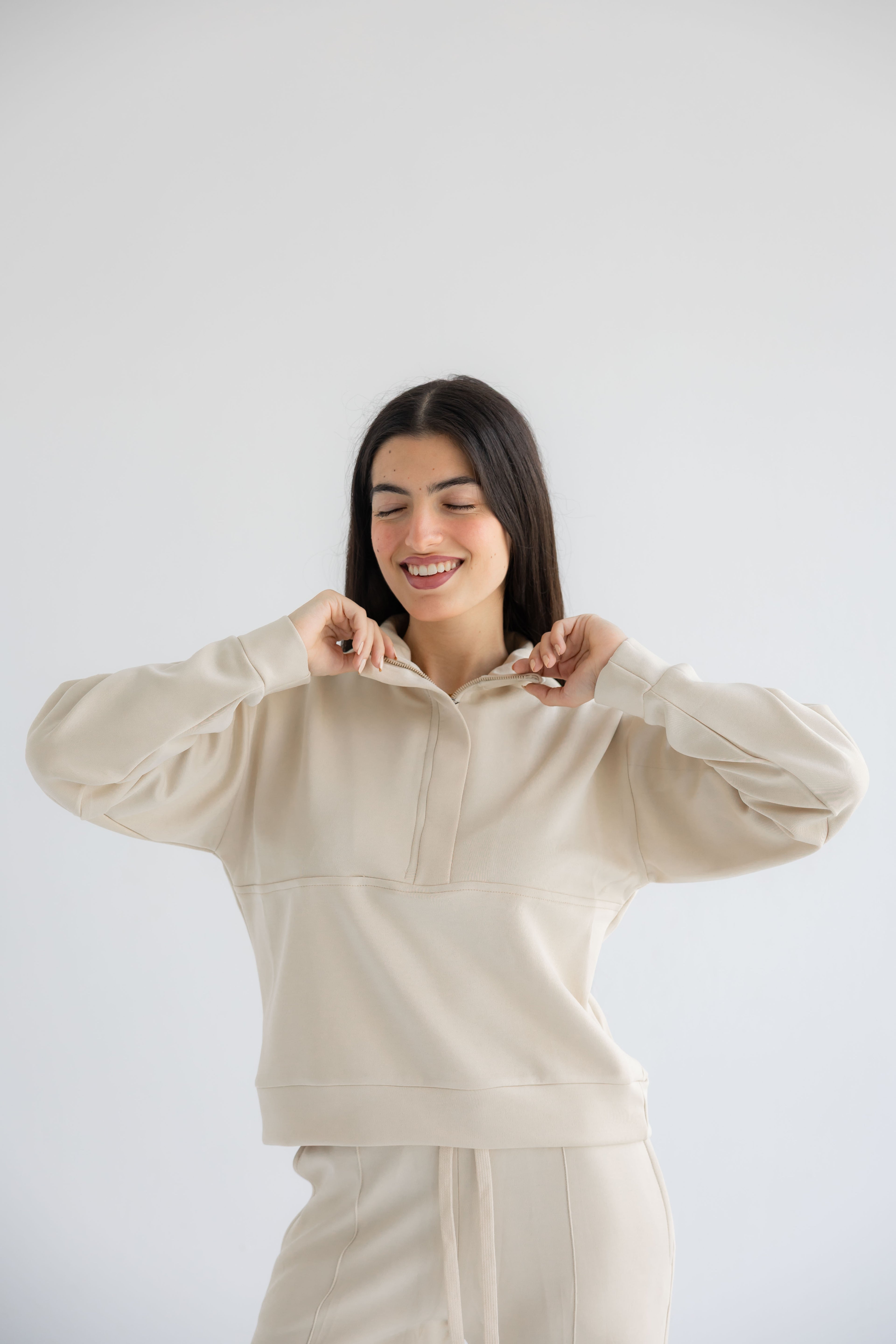 Smooth - Touch zip sweatshirt
