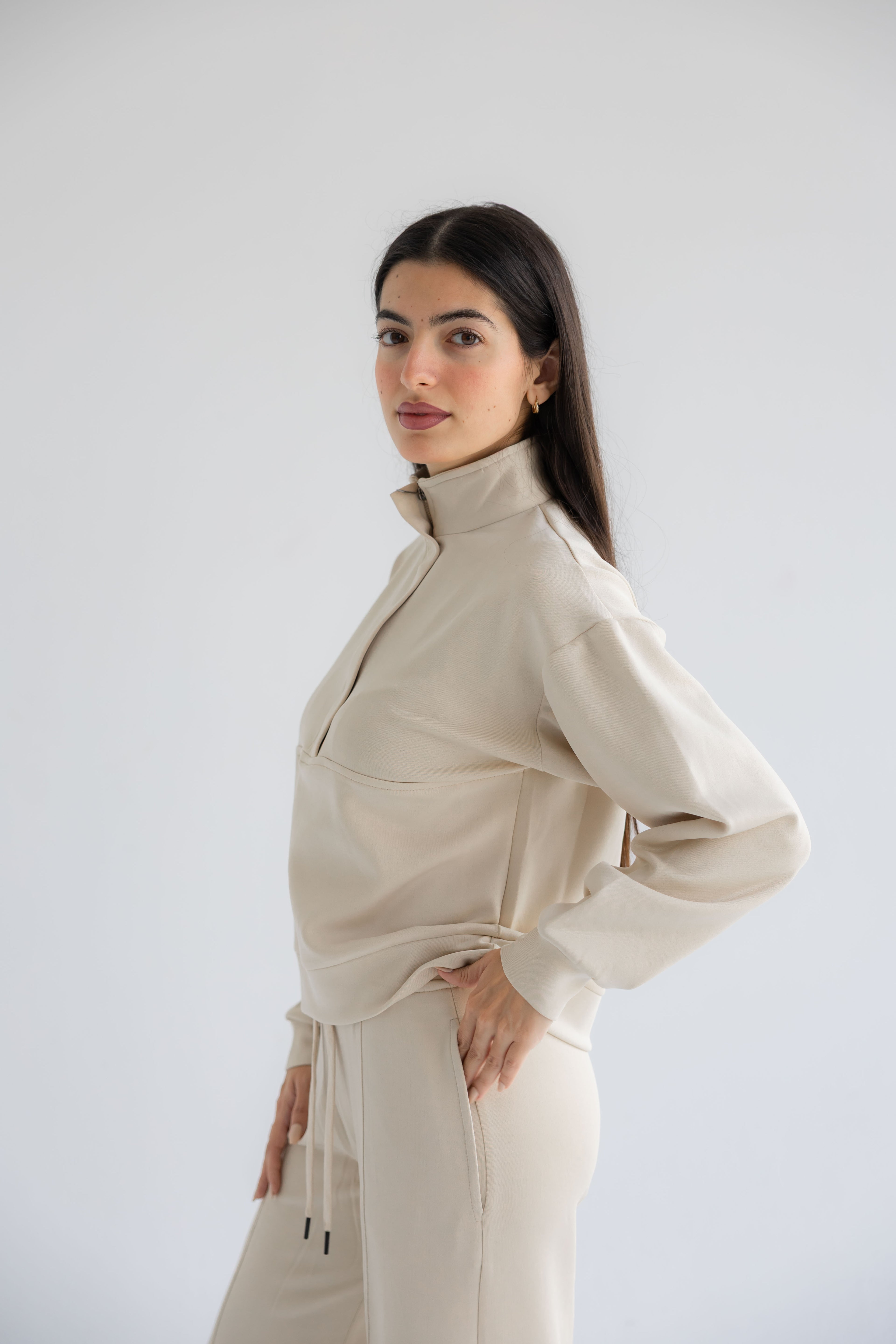 Smooth - Touch zip sweatshirt