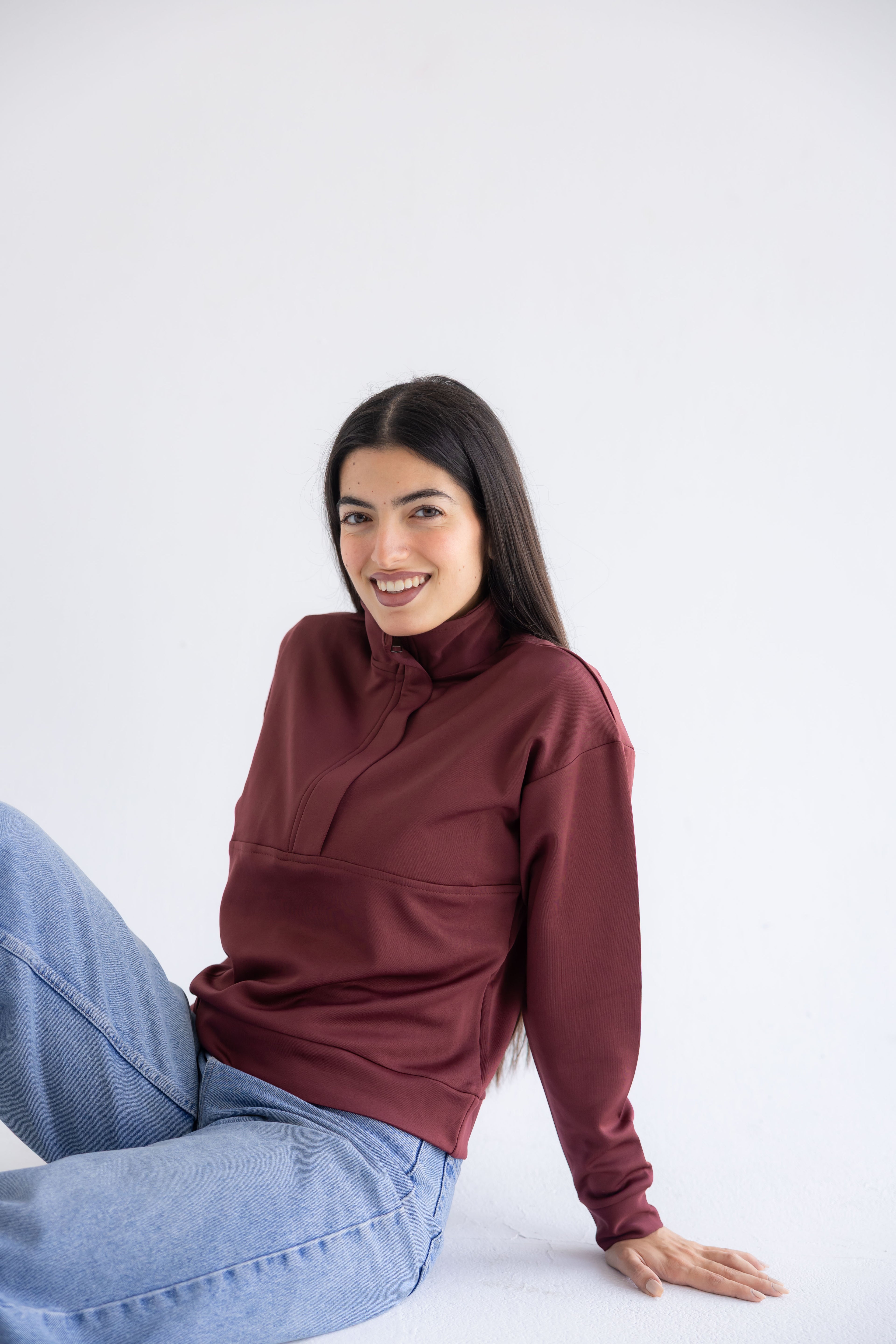 Smooth - Touch zip sweatshirt