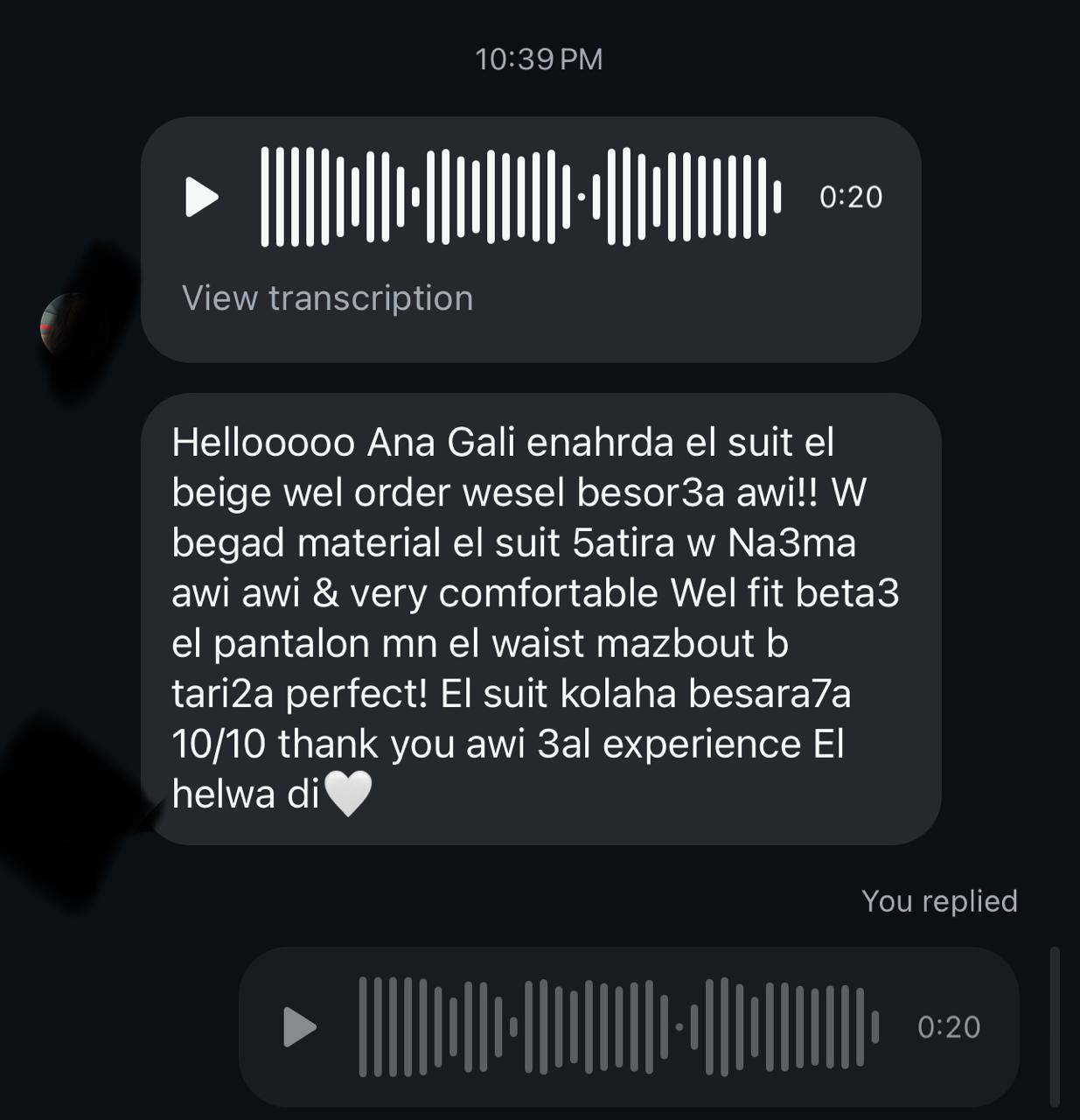 Real customer review for AWAN Smooth Suit — verified on Instagram